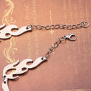 Harajuku Streetwear Alloy Flame Unisex Necklace Punk Accessory Rock Chain C