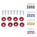 8 Sets M6x20mm Aluminium License Plate Frame Bumper Fender Bolt Screw Red