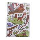 jungle wild animal tree bridge lion birds flowers wall stickers for room decor F