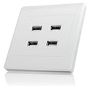 4 USB Port 5V 3.1A Wall Charger Outlet Power Supply Socket Plate Panel Face