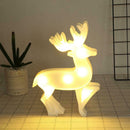 Elk-shaped 8 LED Lamp Nightlight Battery Christmas Wedding Party Club Decor