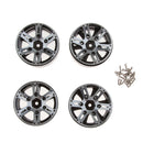 1.9 Inch RC Crawler Metal Beadlock Wheel Rim for 1/10 RC Car Accessory black