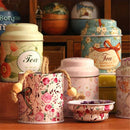 Flower Design Metal Sugar Coffee Tea Tin Jar Container Candy Sealed Cans Box 3C