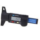 Digital LCD Tyre Tire Tread Depth Gauge 0-25.4mm Metric / Inch Black