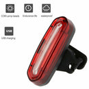 USB Rechargeable COB LED Bicycle Cycling Front/Rear Light Bike Tail Lamp 4 Modes