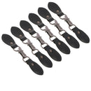 6Pair Black Horn Leather Toggle Button Coat Fastener Jacket Sewing Accessory