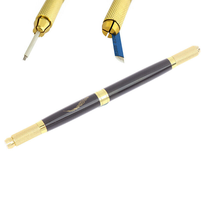 Double End Makeup Manual Tattoo Pen Microblading Permanent Eyebrow Cosmetic  Bj