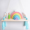 Wall Shelf Wood Shelf Tassel Storage Display Cafe Bedroom Kid Room Decor 03