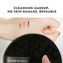 Fiber Makeup Remover Pad Reusable Face Cleaning Sponge Cosmetic Puff (Black