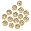 15 Pieces Natural Wood Color Wicker Rattan Ball Wedding Christening Baby Shower