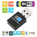 Mini WiFi WLAN Wireless 300M IEEE 802.11b/g/n USB Adapter Stick Dongle New