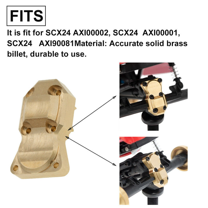 Replacement Parts 1:24 RC Crawler Car Brass Counterweight Lid For SCX24 AXI00002