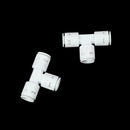 2pcs 1/4" 3-way Union Tee Tube Quick Connect Push Fit RO Water Reverse Osmo Bj