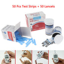 Diabetic Blood Glucose Test Strips 50 pcs + Test Paper 50 pcs Lancets Needles FT
