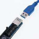 PCI-E 1X 36-pin Slot Riser Card Extender Flex Extention Cable Blue 70cm/28"