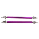 Pair Purple Universal Car Bumper Lip Splitter Rod Strut Tie Bar Support 15cm