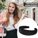 Girls Headband Solid Color Hair Band Headdress Headwear for Women (Black) A