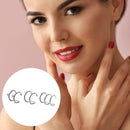 6 Pairs Simple Clip Earrings Non Pierced Ear Studs Women Men Jewelry Gift A