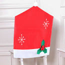 Christmas Hat Xmas Dinner Chair Covers Stool Back Case Home Decor (Red) A
