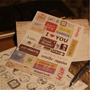 6x Retro DIY Calendar Paper Stickers for Scrapbooking Diary Planner M&