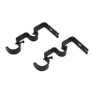3Pcs/Set Curtain Rod Brackets Heavy Duty Double Rod Holders Durable Metal C T3T3
