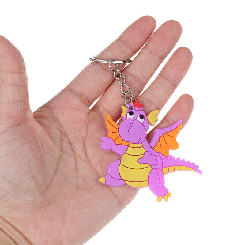 6pcs Cartoon Dinosaur Keychain Pendant Keyring Dinosaur Party Decor Kids GiftsBX