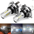 1Pc H4 9003 Fog Light LED Headlight 80W Hi/Lo 90W Beam Driving DRL Lamp Whit-