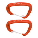 2x Aluminum Safety Carabiner Hook Camping Keychain Backpack Buckle Orange