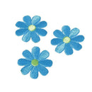 10 x Blue Embroidered Floral Neckline Collar Trim Clothes Sewing Applique