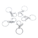 10X Big Lobster Clasp Hooks Keychain Split Ring Short Chain Key Ring DIY F Bj