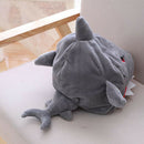 Funny Gray Plush Cap Birthday Cartoon Shark Animal Hat Adults Teens Party