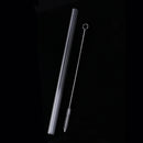 4pcs 20cm Reusable Drinking Straws Clear Glass Straws With 1pc Cleaning Brush JR