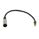 3.5mm 1/8" Stereo Mini Plug Jack to XLR Male Stereo Audio Cable Cord