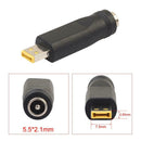 5.5x2.1mm Female to Square Plug Converter for Lenovo ThinkPad 10 Helix 2