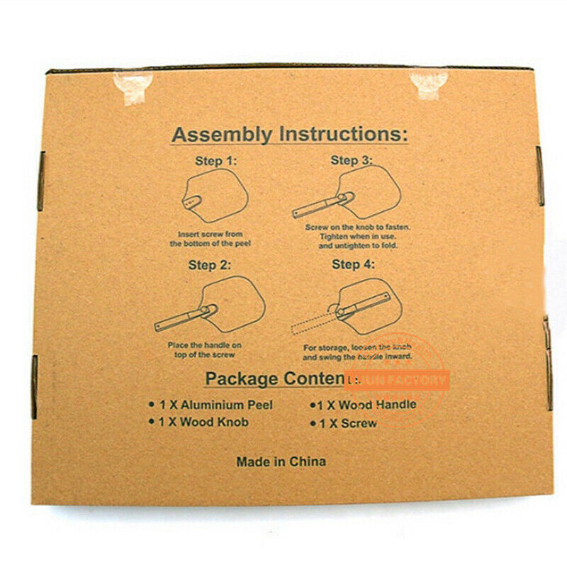 Aluminum Pizza Shovel Peel With Wooden Handle Pastry Spatula Cake Baking Cut Hn