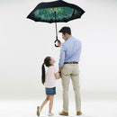 Womens Reverse Umbrella Double-Layer Uv Protection Upside Down Umbrella