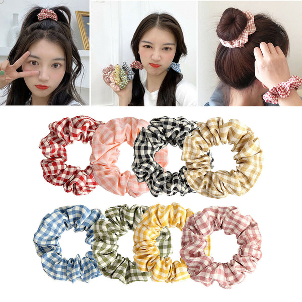 18 Pieces Hair Scrunchies Stylish Ponytail Holder Ties Rope Bands Scrunchie