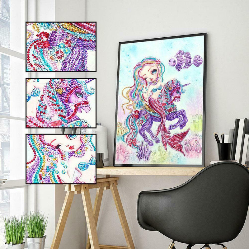 5D DIY Special Shaped Diamond Painting Girl Cross Stitch Mosaic Craft Kits