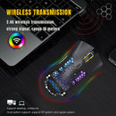 D2 2.4GHz RGB Wireless Gaming Mouse Rechargeable Hollow PC Mice (Black) A