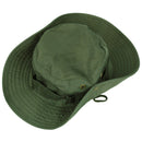 Outdoor Fishing Camping Hiking Sun Cap Round Rim Men Women Hat(dark green)