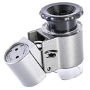50X Handheld Mini Pocket Microscope Loupe Jeweler Magnifier with LED Light