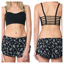 Skinny Women O-Neck Sleeveless T-Shirt Bra Strap Sports Dance Vest Short Ti P7B8