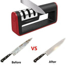Kitchen Sharpener Manual 3 Stage Sharpening Tool & New Anti Bas Slip M9P6