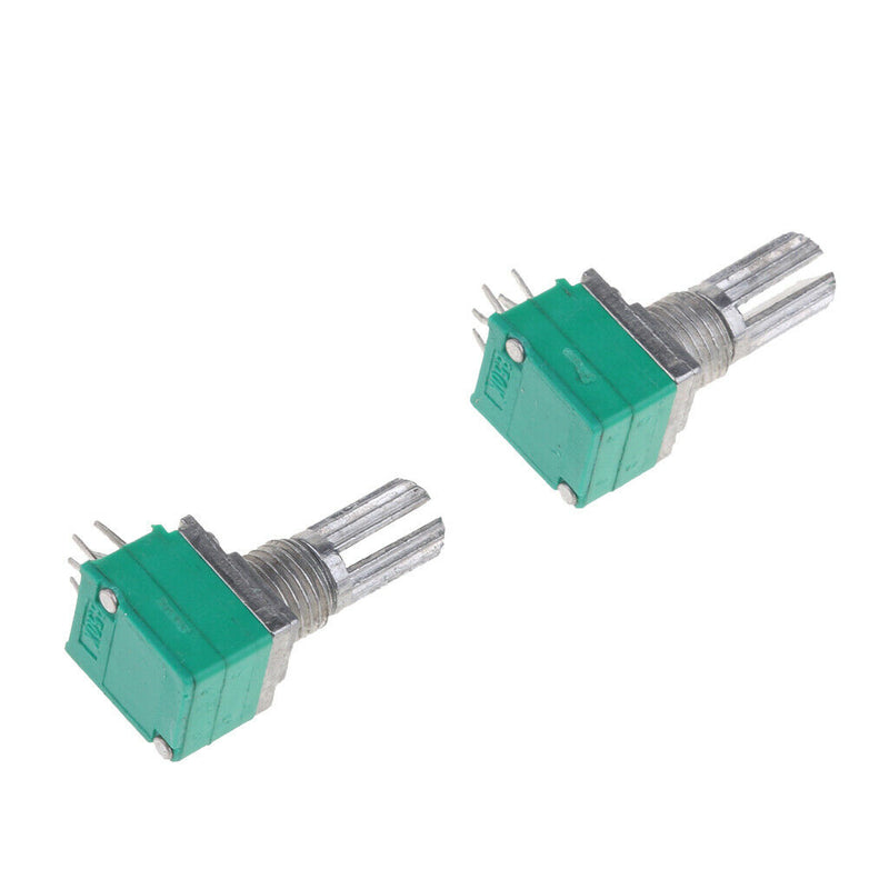 2 Pack B50K Knurled Shaft Linear Rotary Taper Potentiometer Switch, 50K Ohm, 6