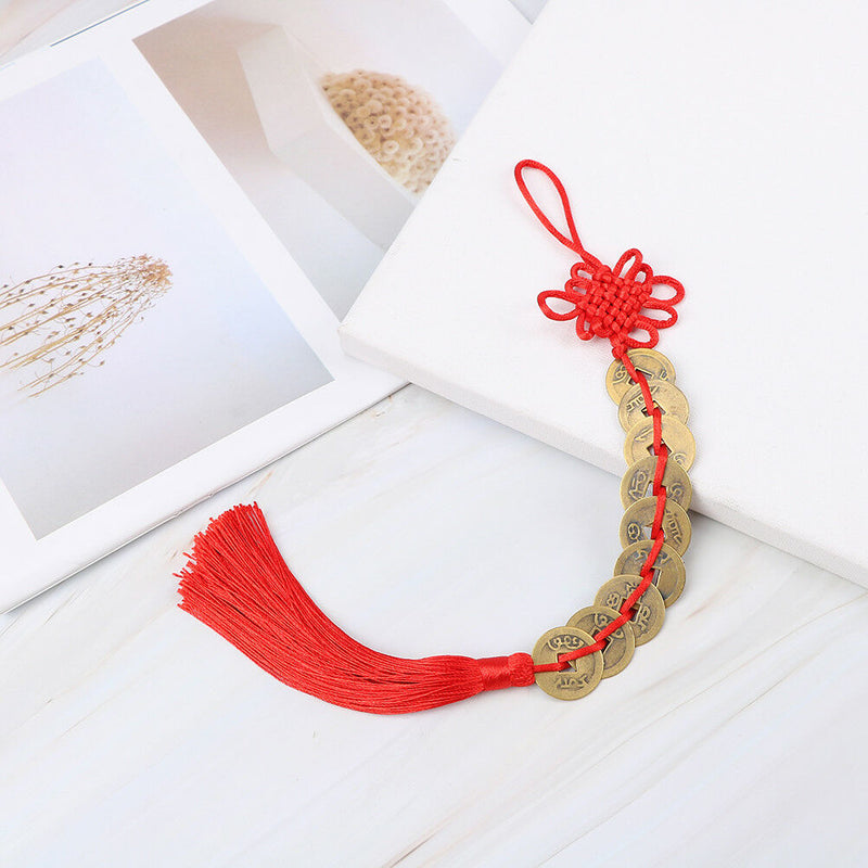 chinese feng shui lucky coins wealth 9 emperors coins home car hanging string  Z