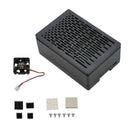 For Raspberry Pi 4B Protective ABS Case with Cooling Fan Aluminum HeatSink