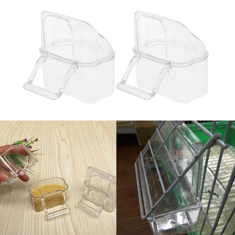 4 Pcs Automatic Bird Seed Feeder, Free Install Transparent Parrot Foraging