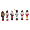 10Pcs 12cm Christmas Decorations Wooden Soldiers Nutcracker Puppets Figures