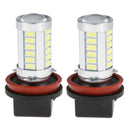 2pcs DC 12V H8 5730 33SMD White LED Car Front Fog Light DRL Headlamp Bulbs