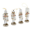 4Pcs Wooden Christmas Nutcrackers Ornaments, Wood Nutcrackers Figures for Home